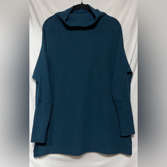 Free People We The Free Kitty Thermal Mock Cowl Neck Oversized Tunic Sweater - Picture 7 of 12